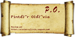 Pintér Olívia névjegykártya