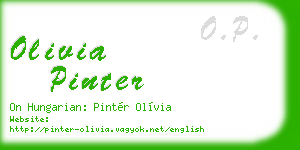 olivia pinter business card