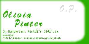 olivia pinter business card